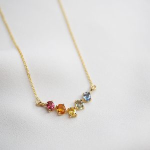 Sapphire Rainbow Necklace